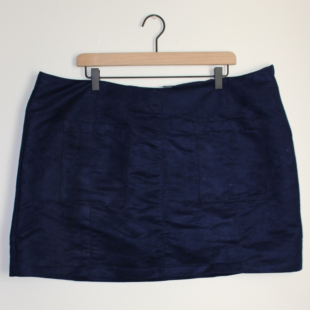 Navy Blue Suede Old Navy Skirt